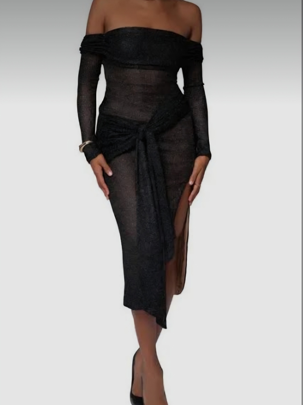 JLUXLABEL Black Sparkle Knit Top